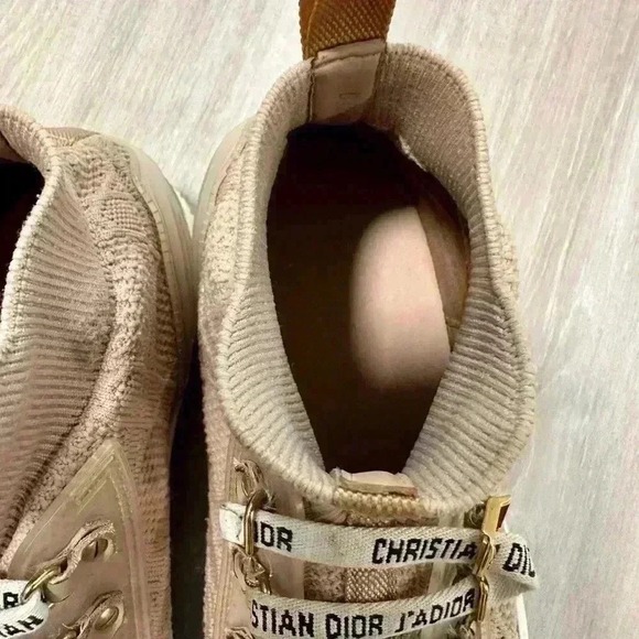 Christian Dior Walk'n'Dior Sneakers Women‎ 40-9 Nude Good Knit High Top J'Adior - Picture 16 of 16
